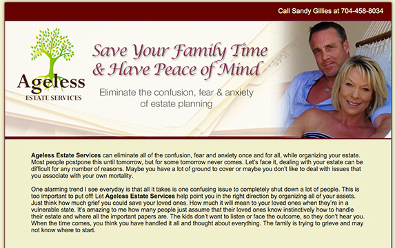 Ageless Estate Services website created by AST Studio