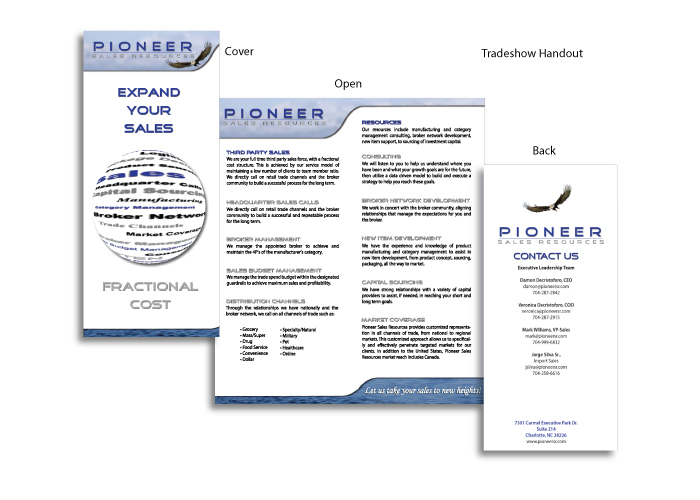Pioneer brochure created by AST Studio